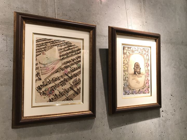 銅版画家 YUI『腐蝕作品展』の展示の様子