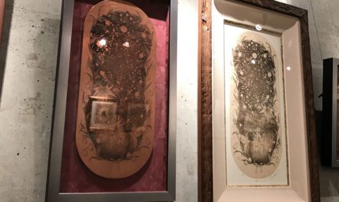 銅版画家 YUI『腐蝕作品展』の展示の様子