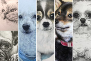 フジムラコンテンポラリーアートのペット肖像画作品のイメージ画像