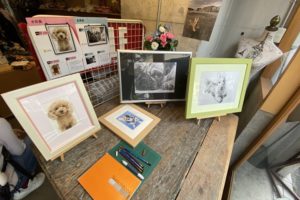スターチャイルドさんで店頭設置しているペット肖像画の見本作品