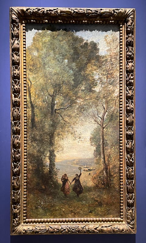 ジャン＝バティスト・カミーユ・コロー《ナポリの浜の思い出》1870–1872年 油彩・カンヴァス 国立西洋美術館