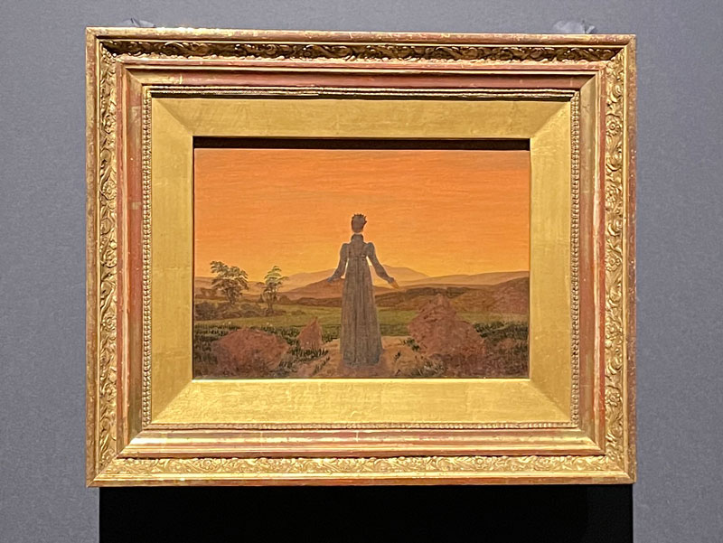 カスパー・ダーヴィト・フリードリヒ 《夕日の前に立つ女性》 1818年頃 油彩・カンヴァス フォルクヴァング美術館
