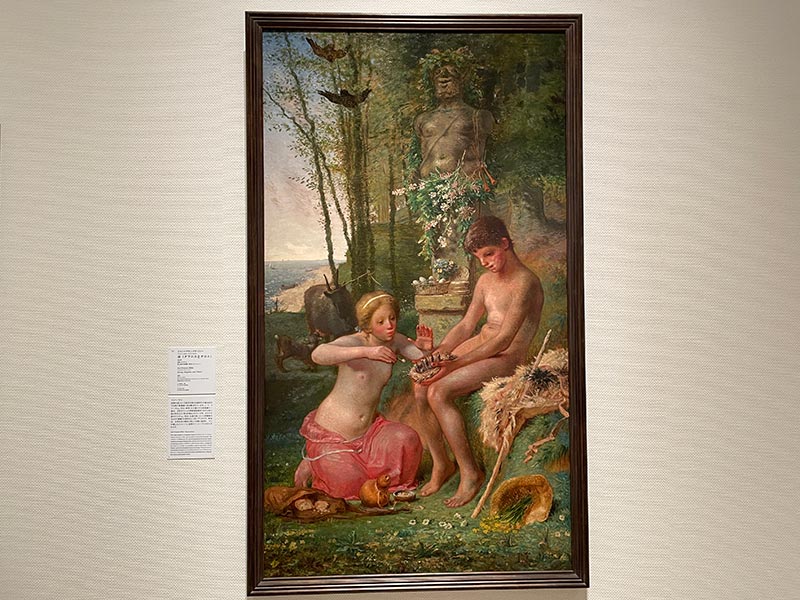 ジャン＝フランソワ・ミレー《春（ダフニスとクロエ）》1865年 油彩・カンヴァス 国立西洋美術館