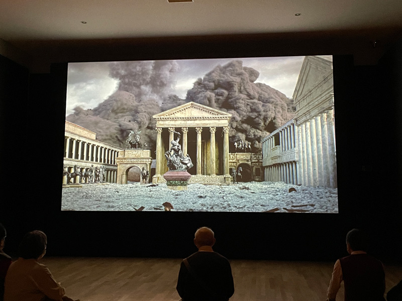 東京国立博物館 平成館で開催の特別展「ポンペイ」のCG映像