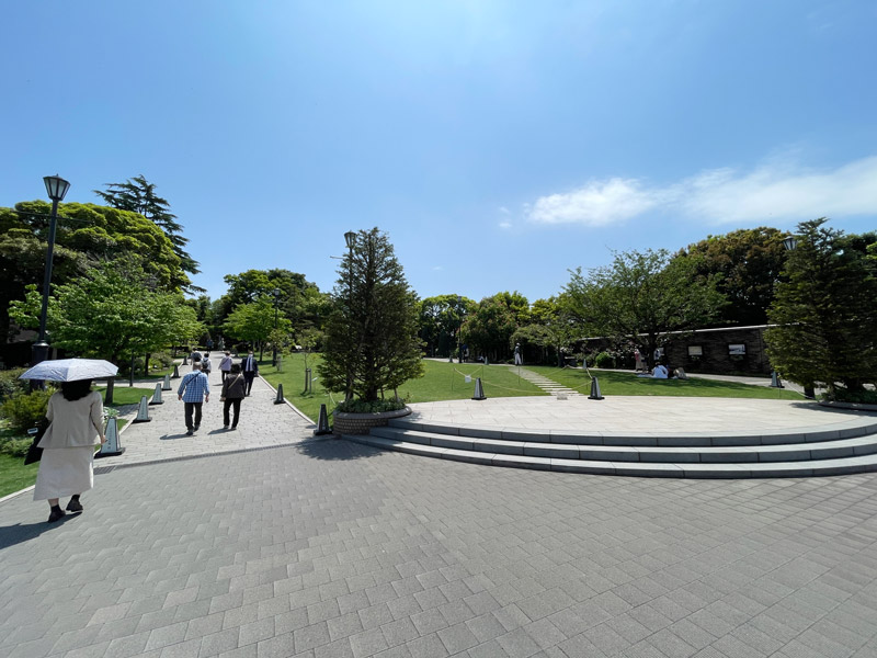 みなとみらい線元町中華街駅の上にあるアメリカ山公園